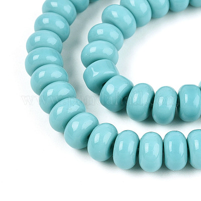 Непрозрачные с напылением стеклянные бусины GLAA-ZX008-8mm-18R-1