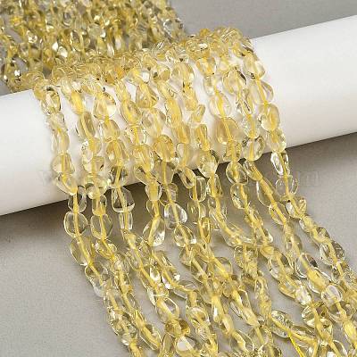 Нити из натуральных бусин лимонного кварца (обработанных нагреванием)&nbsp;LS-G-Q060-D07-1