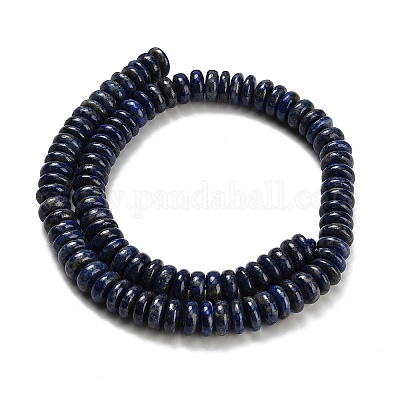 Нитки бусины из натурального ляписа-лазури G-H329-B01-6x10mm-1