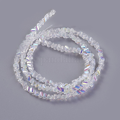 Стеклянные бусины с гальваническим покрытием  EGLA-E057-01A-05-1