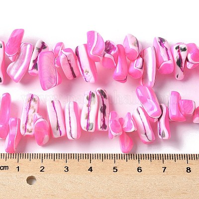 Окрашенные нити натуральных бусин-ракушек трохуса SSHEL-C013-09E-1