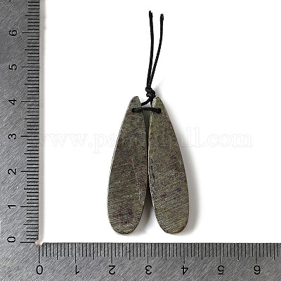 Подвески из натурального стихтита G-L617-G07-10x40mm-1