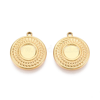 Оправы для подвесок из нержавеющей стали 304 в виде кабошонов STAS-T067-10G-1