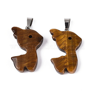 Природных тигровый глаз подвески G-T144-11G-1