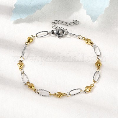 Браслеты из нержавеющей стали 304 BJEW-A044-03C-GP-1