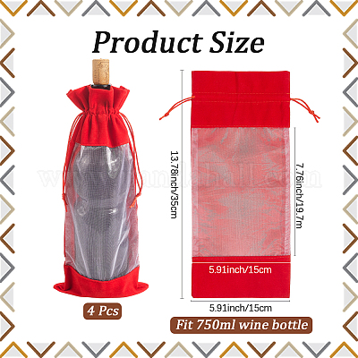 Бархатные мешочки для упаковки бутылок вина ABAG-WH20013-11D-1