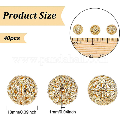 Латунные филигранные бусы KK-BC0008-73-1