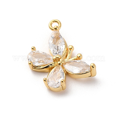 Латунные микро проложить кубического циркония подвески KK-D371-04C-G-1