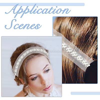 Марлевая лента из смолы со стразами OCOR-WH0078-140-1