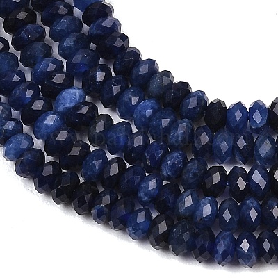 Природный содалит бисер нитей&nbsp;G-B175-A09-2x4mm-1