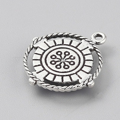 Подвески из синтетической бирюзы в тибетском стиле с паве PALLOY-CJC0025-01AS-J-1