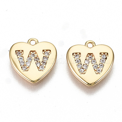 Латунные микропаве прозрачные кубические циркониевые подвески KK-N231-234W-NF-1