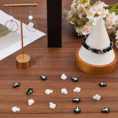 20 шт. двухцветные окрашенные стеклянные бусины BLOW-SC0001-02-1