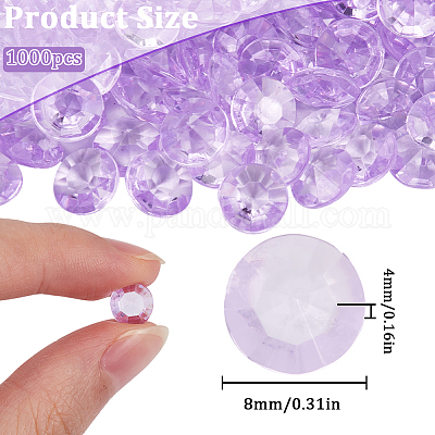 1000 шт. акриловые стразы с заостренной задней частью кабошоны GACR-SP0001-01C-1