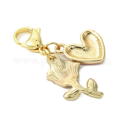 День святого Валентина подвеска в виде сердца из сплава с эмалью HJEW-JM02804-01-1