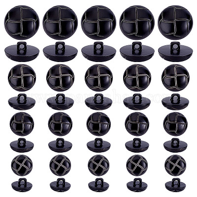 60 шт. 4-х видов пластиковых пуговиц на ножке BUTT-HY0001-19C-1