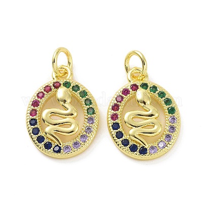 Латунные подвески из микро-паве KK-E068-VF109-1