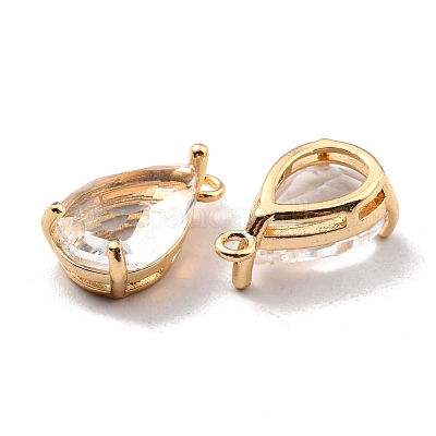 Стеклянные подвески из латуни с покрытием стойки KK-D070-06G-1