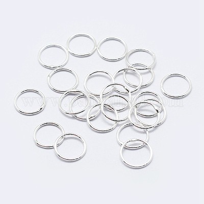 925 Sterling Silver Round Rings, Soldered Jump Rings, Closed Jump Rings,  Silver, 26 Gauge, 3x0.4mm, Inner Diameter: 1.5mm