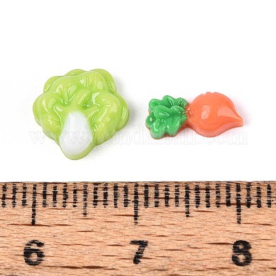 Кабошоны из непрозрачной смолы на тему овощей CRES-T025-25-1