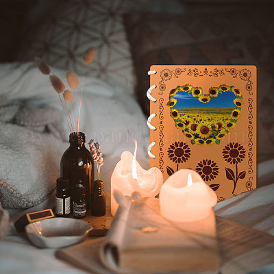 Деревянная книга с памятными открытками WOOD-WH0045-01-1