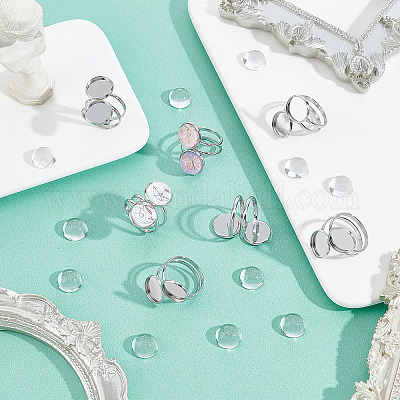 Набор для самостоятельного изготовления пустого куполообразного пальца DIY-SC0021-12-1