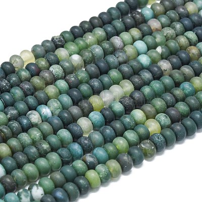 Природные моховой агат бисер нитей G-P575-A24-6x4mm-1