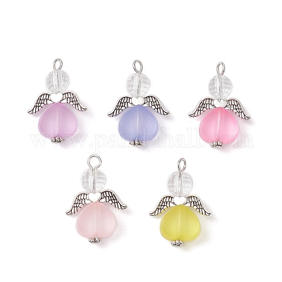 Подвески ангелы из прозрачного акрила PALLOY-JF04095-02-1