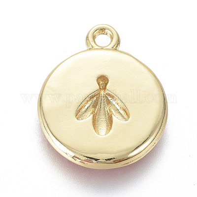 Золотые подвески оцинкованные латунь эмаль KK-F807-03E-G-1