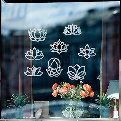 Водостойкие ПВХ цветные лазерные витражи пленка клейкие наклейки DIY-WH0256-018-1