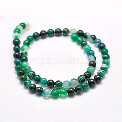 Натуральные полосатые агатовые / полосатые агатовые нити G-G962-8mm-05-1