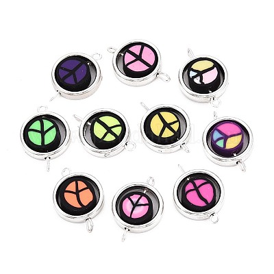 Полимерные глиняные бусины с пластиковой оправой ccb подвески CLAY-T022-35M-07-1