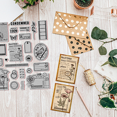 Timbri in gomma siliconica trasparente per Scrapbooking