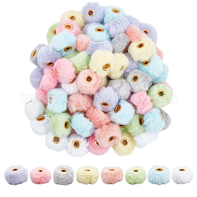 80 шт. 8 цвета имитация кроличьей шерсти европейские бусины&nbsp;FIND-PH0027-68B-1