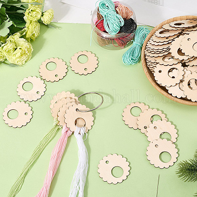 Катушка из мулине в форме цветка AJEW-GF0011-05-1