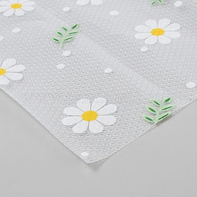 EVA引き出しキャビネット棚ライナー  花模様の長方形  ホワイト  470x300x0.5mm&nbsp;AJEW-WH20816-054-1