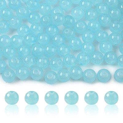 2 нитка круглых бусин из искусственного нефрита DGLA-FS0001-20C-1