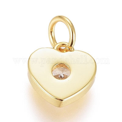 Латунные микро проложить кубического циркония подвески ZIRC-G166-04G-1