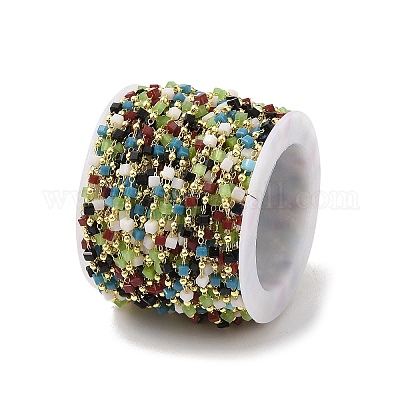 Цепочка из латуни и стекла CHC-A009-04G-02-1