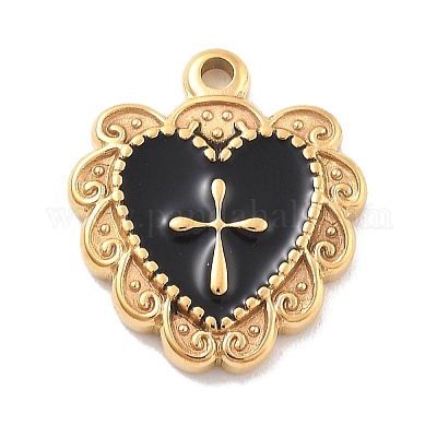 Подвески из нержавеющей стали 304 с эмалью STAS-M092-12G-01-1