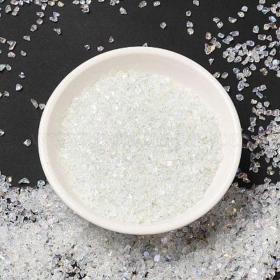 Прозрачная гальваническая поделка из измельченного стекла GLAA-F123-02-1