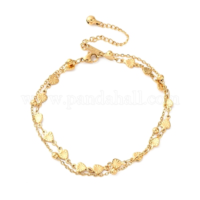 Браслеты на ногу из многорядной цепи из нержавеющей стали 304 AJEW-P128-01G-1