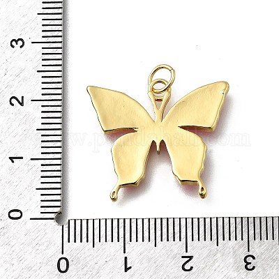 Октябрь рак груди розовая лента осведомленности латунные эмалевые подвески KK-G525-10G-01-1