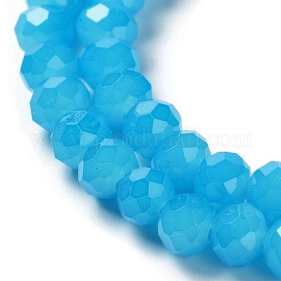 Запекание расписных стеклянных бусин с имитацией нефрита DGLA-A034-J8MM-A13-1