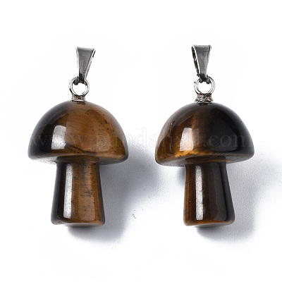 Природных тигровый глаз подвески G-N0325-10A-1