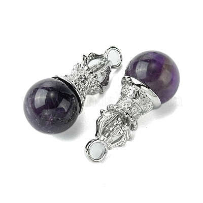 Подвески из натурального аметиста  G-C114-04P-12-1