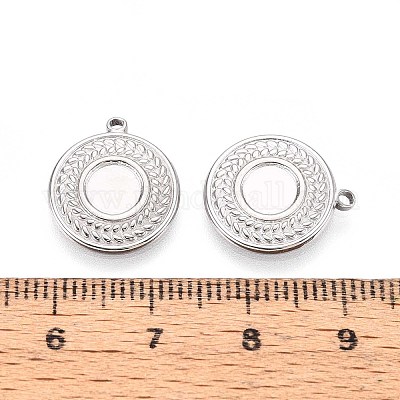 Оправы для подвесок из нержавеющей стали 304 в виде кабошонов STAS-T067-10P-1