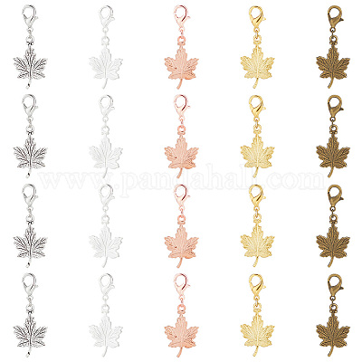 20шт. набор украшений из сплава в виде кленового листа HJEW-AR0001-10-1