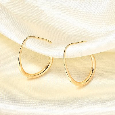 Латунь болтающийся серьги X-KK-T056-110G-NF-1