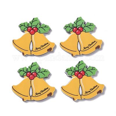 Акриловые кабошоны с принтом в рождественском стиле MACR-O045-01E-1